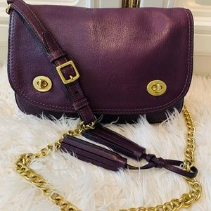Coach Legacy Double Gusset Flap chains bag